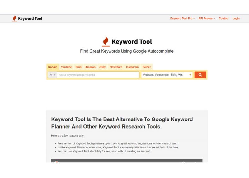 Keywordtool