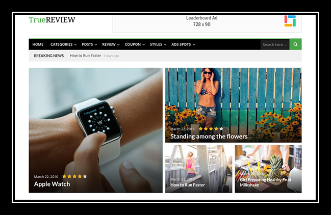 TrueReview Tải xuống WordPress Theme miễn phí