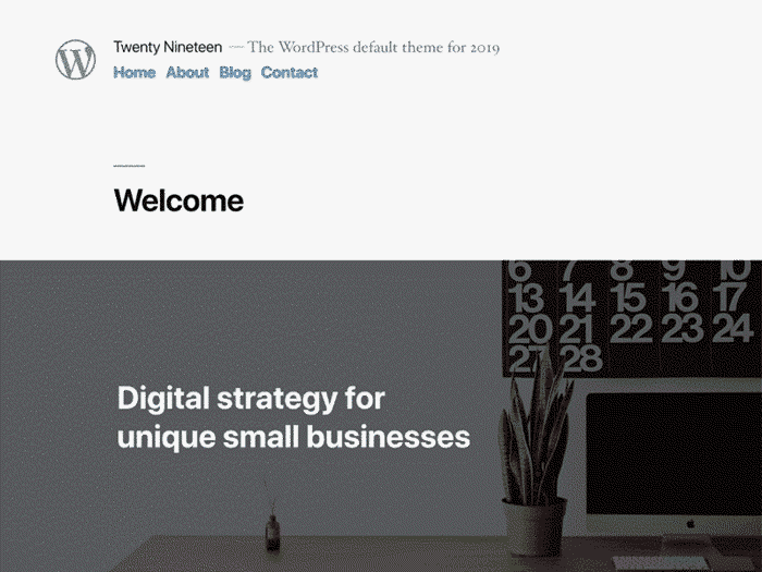 Twenty-Nineteen-default-wordpress-theme