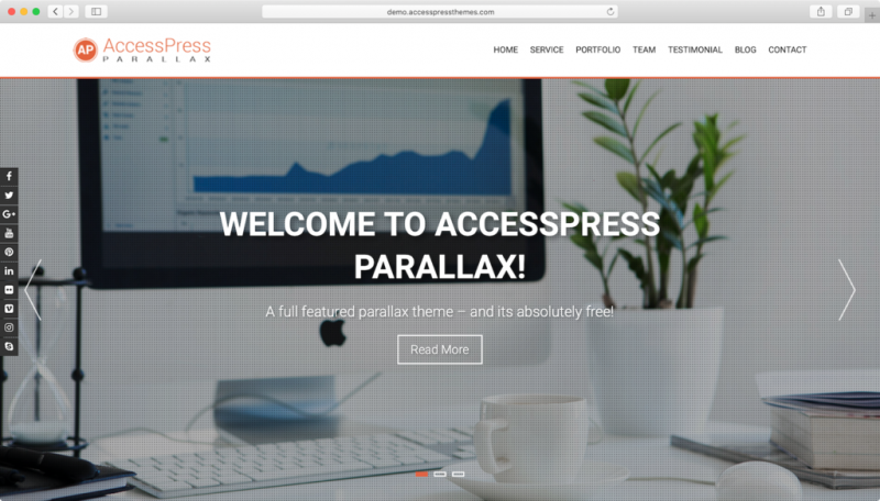 AccessPress Parallax WordPress theme.