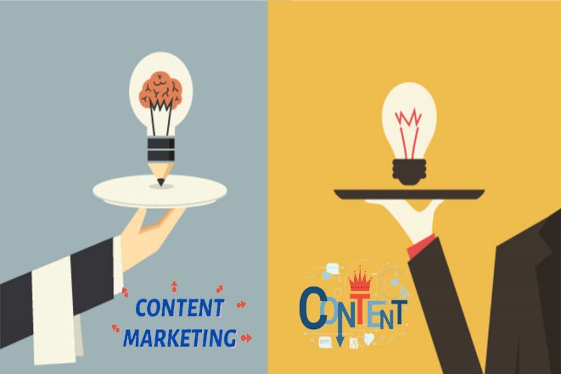 khác nhau giữa content marketing