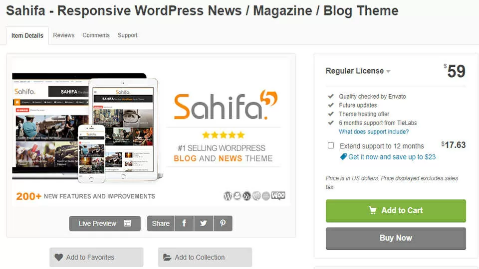 Download Theme Tin Tuc Sahifa WordPress Optimized