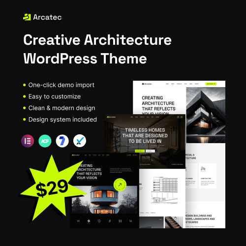 Tải Arcatec – Architecture and Interior WordPress Theme Miễn phí