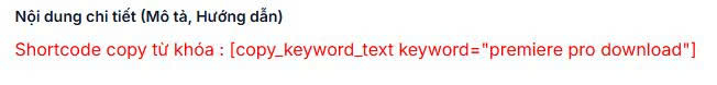 Lấy shortcode